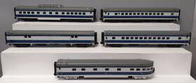 20-65007 Mth O Missouri Pacific 70ft Streamlined Passenger Car Set Of 5 Ex
