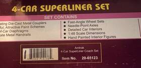 20-65123 Mth Amtrak O Scale 4-car Superliner Coach Set Premier Series C-8 L/n