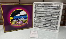 20-65196 Mth O Scale 3 Rail Santa Fe 5 Car Streamlined Passenger Set Ribbed New