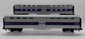 20-66002 Mth O Amtrak Bi-level Passenger Car Set Of 2 Ex