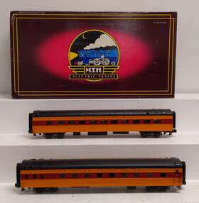 20-66041 Mth O Milwaukee 70ft Streamlined Slpr/diner Passenger Car Set Of 2
