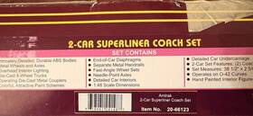 20-66123 Mth 2-car Superliner Coach Set Amtrak Nib