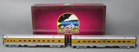 20-66210 Mth O Scale Rio Grande 70ft Streamlined Sleeper/diner 2 Car Set Ln/box