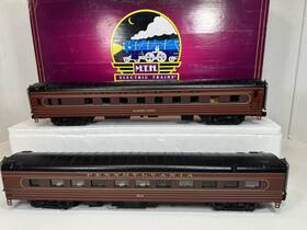 20-66258 Mth Pennsylvania Prr 70ft Streamlined Sleeper / Diner 2-pack Ex