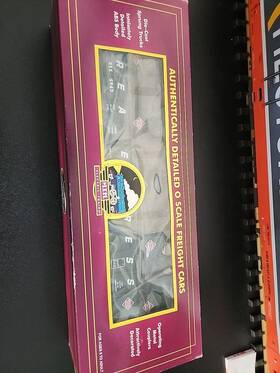 20-98023 Mth Electric Trains Rea Gondola With 5 Shipping Containers Set O Scale
