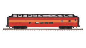 2967298 Mth O Scale 70ft Streamlined Full Length Vista Dome Passenger Car Sp #3611