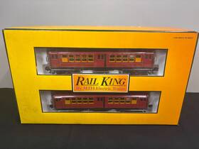 30-2448-0 Mth Rail King Metropolitan Red 4-car Lo-v Subway Set With Loco-sound