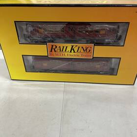 30-2448-3 Mth O-gauge Metropolitan Red 2-car Lo-v Non-powered Subway Set