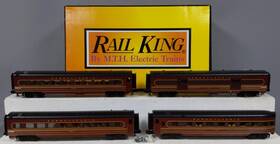 30-2591a Mth O Prr 4-car 60ft Streamlined Passenger Car Set Ex/box