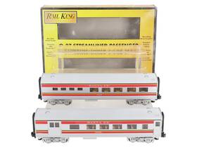30-6129 Mth O Santa Fe Railking O-27 Streamlined Combo/diner Set Of 2 Ex
