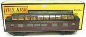 30-6156 Mth O Gauge Norfolk And Western Streamlined Vista Dome Car #1613 Ln/box