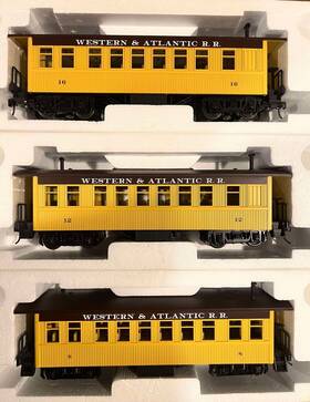 30-6400-1-2-3 Mth Rail King W.a.r.r. Western And Atlantic Overton Coach Set 2-rail
