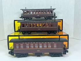 30-6415 Mth Railking Pennsylvania Prr Overton Passenger Coach 3-pack Lnib