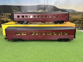 30-6713 Mth Rail King Lehigh Valley 2-car 60ft Stremlined Sleeper/diner Pass.set