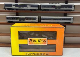 30-67162 Mth Rail King O Scale 3 Wabash 60ft Streamlined 4 Car Passenger Set Ln 30-67162 Mth Rail King O Scale 3 Wabash 60ft Streamlined 4 Car Passenger Set Ln