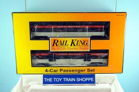 30-67198 Mth Rail King 67198 New Haven Streamlined Lighted 4-car Passenger Set. Ib