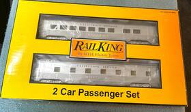 30-67399 Mth 30-67225 Rail King California Zephyr 2 Car Passenger Set 3056