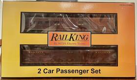 30-67289 Mth Norfolk And Western 2-car 60 Madison Passenger Set O Gauge