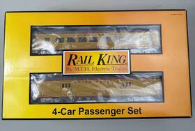 Mth 30-67324 Railking Union Pacific O Gauge 4-car 60ft Streamlined Passenger Set Nib