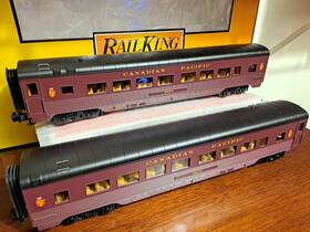 30-67341 Mth Railking O Gauge Canadian Pacific 60ft Streamlined Passenger 2-car Set 30-67341 Mth Railking O Gauge Canadian Pacific 60ft Streamlined Passenger 2-car Set