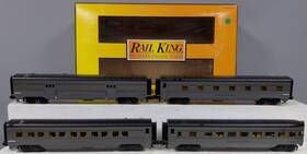 30-67364 Mth O Up 49fter Scheme 60ft Streamlined Abs Passenger Car Set Of 4