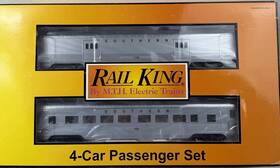Mth 30-67410 Railking Southern O Scale 4 Car 60ft Streamlined Passenger Set New