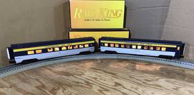 Mth 30-676888 Rail King Chesapeake And Ohio 60 Steamlined 2 Car Sleeper/diner Pass Set 30-67688