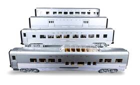 30-67703 Mth O-gauge Santa Fe 60ft 4-car Streamlined Passenger Set
