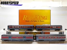 30-68267 Mth Railking North Pole Streamlined Passenger Car 4 Pack O Gauge New