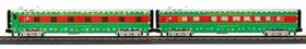 30-68287 Mth Railking Christmas 60 Streamlined Sleeper/diner With Led Lights