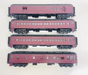 30-69001 Mth Railking Canadian Pacific 60ft Madison 4 Car Passenger Set Ln No Box