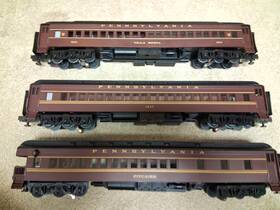 30-69139 Mth O-gauge 3- 60ft Madison Passenger Cars Dining Pullman Observation Samples