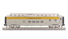 30-67311 Mth 3067311 Railking By O Scale 60ft Streamlined Full Length Vista Dome Car C&o