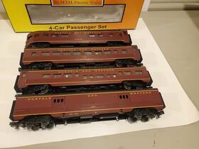 30-67268 Mth 658081099972 Rail King Norfolk And Western 4-car 60ft Streamlined Passenger Set Ln