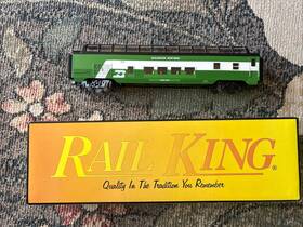 Mth 658081290768 O Scale Burlington Northern 60 Streamlined Full-length Vista Dome Car