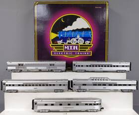 Mth 658081305493 O Santa Fe 70ft Streamlined Passenger Car Set Of 5