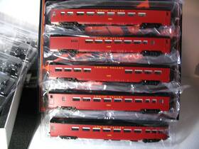 80-60046 Mth Ho Lehigh Valley Inch Lv Passenger Set 5 Cars Track Pwrd Led Lts Interior