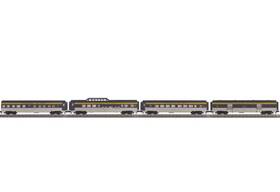 30-67895 Mth Rail King Chesapeake And Ohio 60 Streamlined 4-car Passenger Set C&o