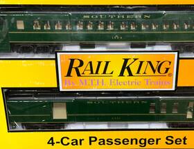30-69167 Mth Rail King Southern 60 Madison Passenger 4-car Set O-gauge Railking 30-69167 Mth Rail King Southern 60 Madison Passenger 4-car Set O-gauge Railking