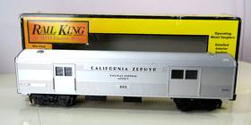 Rk-6050 Mth Railking Rail King O-27 California Zephyr Streamlined Baggage Car 900