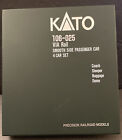 106-025 N Kato Smooth Side Passenger 4 Car Set Via Coach Sleeper Baggage Dome