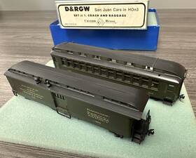 Ps-712 Nj Custom Brass Ps-712/3-3 Hon3 Set #1 D&rgw San Juan Coach And Baggage Cars Paint