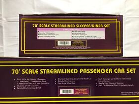 O Scale 1999 Mth 70foot Streamlined Passenger Car 7 Set