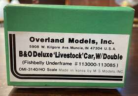 3140 Overland Models 3140/ho Omi Ho Scale Inch The Livestock Pullman B And O #3140 Mint In Box