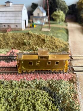 Omi-1208 Overland Models Ho Brass Lackawanna Steel Caboose # 861-910. Unpainted. Iob