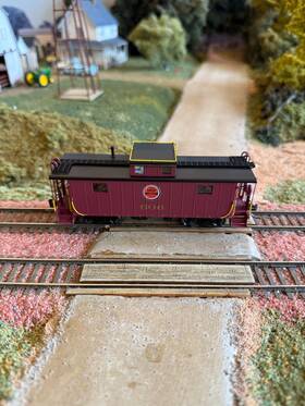 Omi-3986.1 Overland Models Ho Brass Cgw Steel Caboose # 606. Factory F Inch Iob. Rare