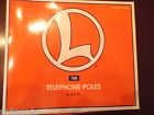6-62181 Poles Ten Lionel Telephone Box Total Trains