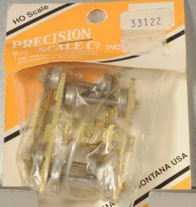 33122 Precision Scale Cast Brass Ho 4-wheel Heavyweight Pass. Truck Pair