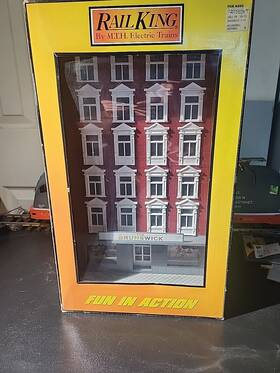 30-90016 Rail King By Mth Electric Trains O Scale Train Illuminated Brunswick Hotel