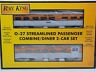 30-6150 Rail King Mth Rio Grande O-27 Streamlined Passenger Combine Diner 2 Car